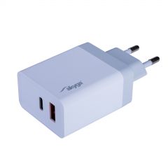 UBS Punjač AK-CH-13 USB-A + USB-C PD 5-12V / max. 3A 36W Quick Charge 3.0