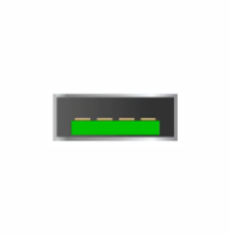 green USB port