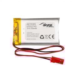 Li-Po baterija LP352745 Akyga AKY0385 3.7V / 270mAh PCM JST 2-pinski konektor 150 mm
