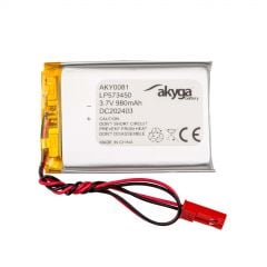 Li-Po baterija LP573450 Akyga AKY0081 3,7 V / 980 mAh PCM JST 2-pinski konektor 150 mm