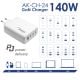 Dodatna slika Punjač AK-CH-24 USB-A + 3x USB-C PD 5-28V / max. 5A 140W Quick Charge 3.0 GaN