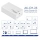 Dodatna slika Punjač AK-CH-25 USB-A + 3x USB-C PD 5-28V / max. 5A 140W Quick Charge 3.0 GaN