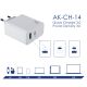 Dodatna slika Punjač AK-CH-14 USB-A + USB-C PD 5-20V / max. 3A 45W Quick Charge 3.0