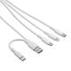 Dodatna slika Kabel USB A + USB type C / USB type C + USB Micro B + Lightning 1.2m AK-USB-52