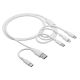 Glavna slika Kabel USB A + USB type C / USB type C + USB Micro B + Lightning 1.2m AK-USB-52